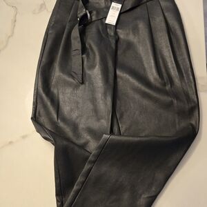 BCBGMaxAzria Black Leather-Style Pants